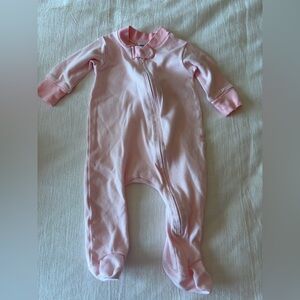 Magnolia Light Pink Footed Baby One-Piece Pajama
